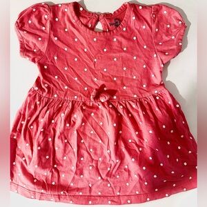 Baby Girl Pink Polka Dot Dress 9–12M | Puff Sleeve Summer Dress